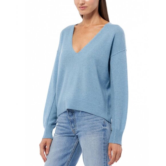 100% Cashmere Relaxed Fit Oversized Knit Sweater Quiet Luxury Understated Luxe - Picture 1 of 10